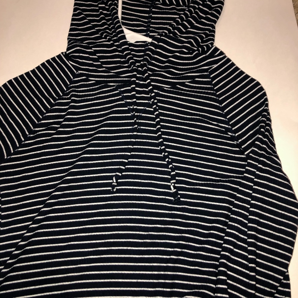 black and white stripped hoodie